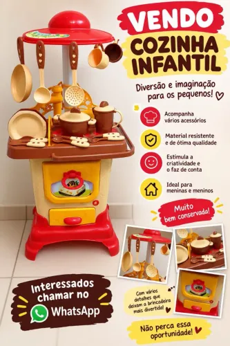 Linda cozinha infantil bem conservada