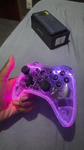Controle gamer com led RGB
