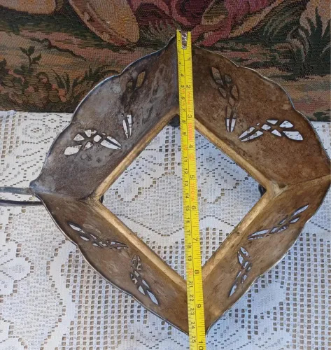 Suporte para plantas em banho de prata peça para restauro