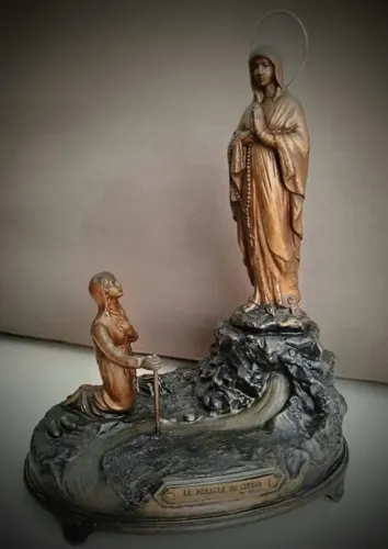 Escultura de bronze "Le Miracle du Cierge"