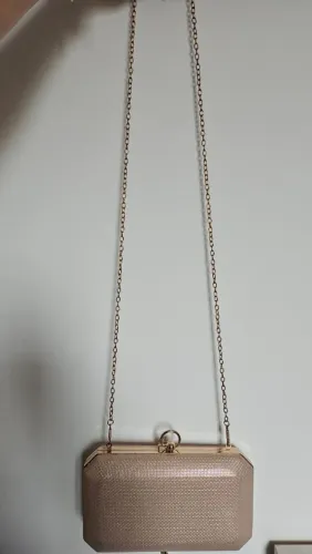 Bolsa clutch de festa rose 