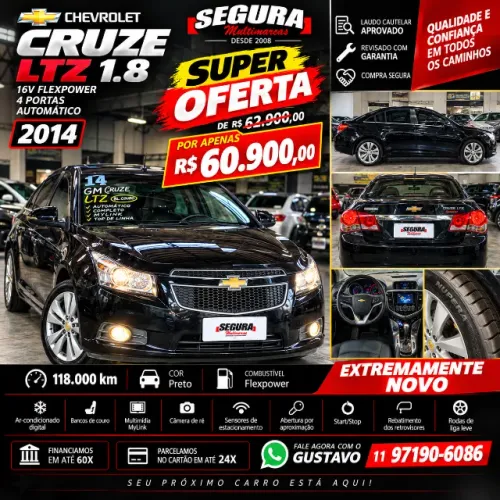 Chevrolet Cruze LTZ 1.8 16V Flexpower 4P Aut. 2014