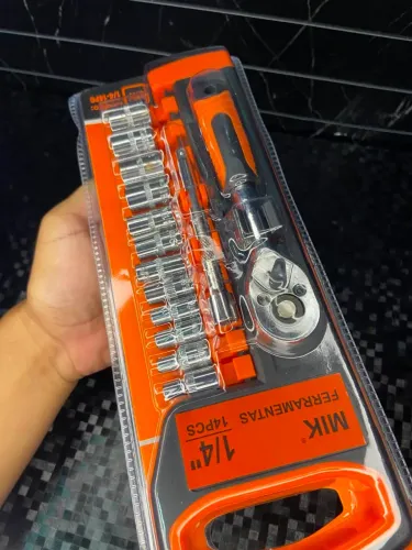 JOGO DE SOQUETES MIK 14 PEÇAS 1/4"