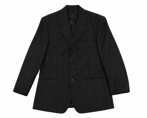 Terno masculino risca de giz preto
