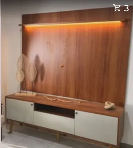 Painel Évora altura 2.10 largura 1.80 profundidade 40 cm led na parte superior em mdf