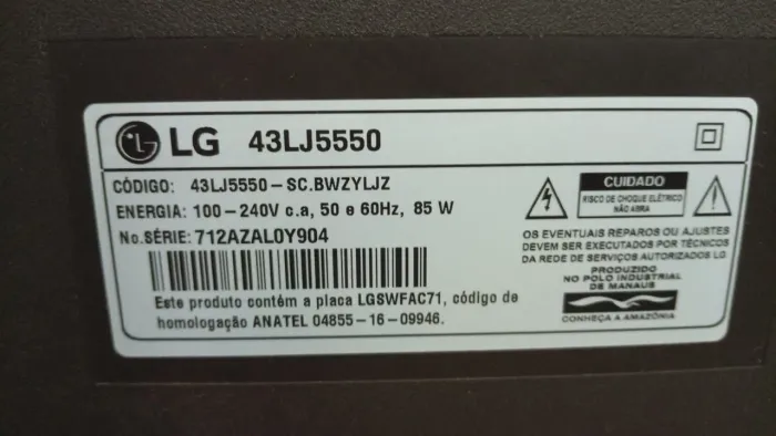Tv LG 43 polegadas