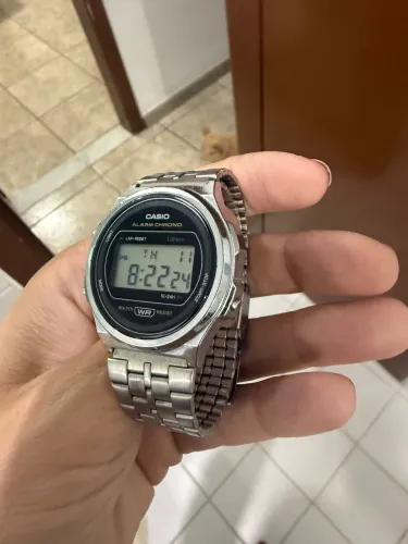relógio casio a171we prateado original