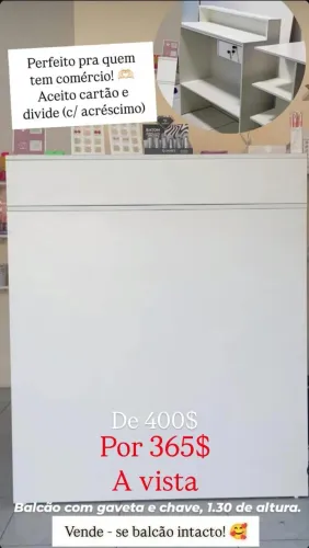 VENDO BALCÃO CAIXA INTACTO