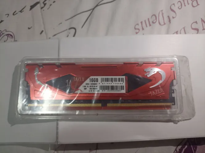 Memória Jazer 16gb 3200mhz nova lacrada