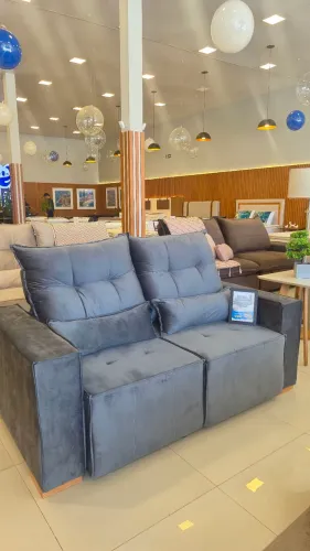 SOFÁ RETRÁTIL E RECLINÁVEL 1.80 SUEDE