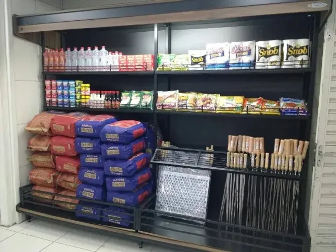 Expositor de carvao em MDF - preço sob consulta