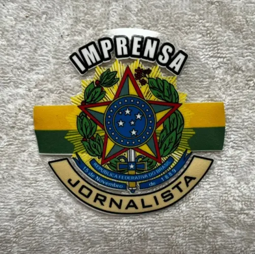 Adesivo Jornalista Impressa para colagem interno no vidro do carro