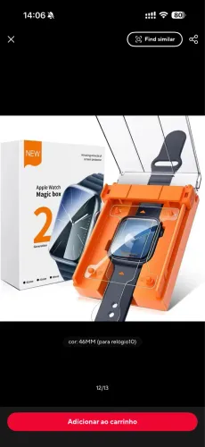 Caixa Aplicadora Película Apple Watch 46mm e 45mm