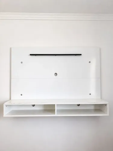 Painel para TV Suspenso Branco com Nicho - R$ 100.