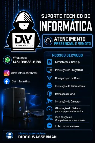 Suporte Técnico de Informática - Atendimento Presencial e Remoto