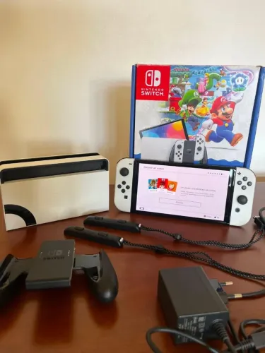 Nintendo Switch OLED branco completo ( ler descrição )