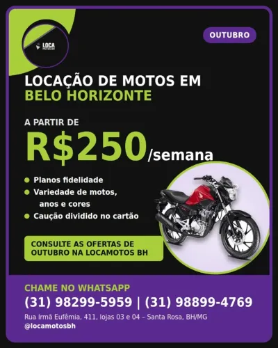 CG 160 START LOCAÇÃO  A PARTIR DE $ 250,00 (várias cores, novas e seminovas) 