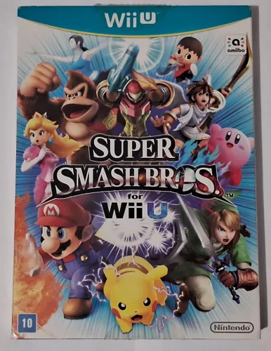 Jogo Super Smash Bros. C/Luva Americano Original para Nintendo Wii U 
