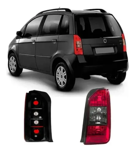 Lanterna Traseira Fiat Idea 2005-2010 Grade Preta Lado Direito