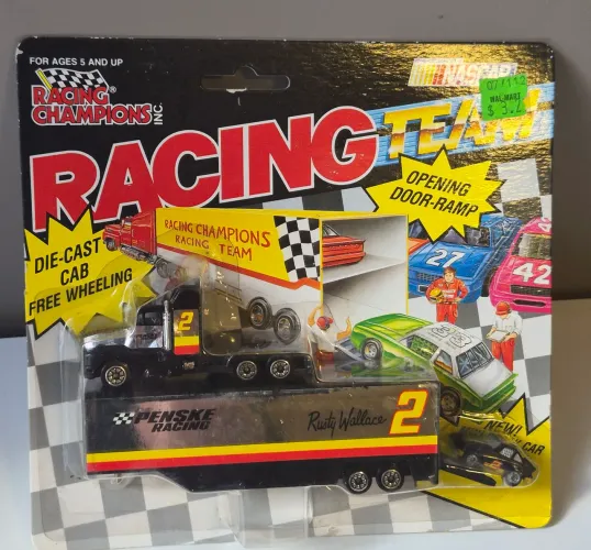 Miniatura Carreta Nascar Team Transporter Team Penske #2 Rusty Wallace 1/87