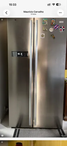 Geladeira Side by Side Midea 528L Inox Frost Free - Excelente Estado