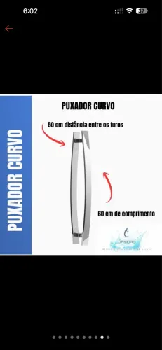 Puxador Porta Pivotante
