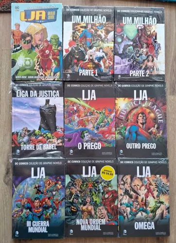LIGA DA JUSTIÇA - LOTE 9 LIVROS CAPA DURA