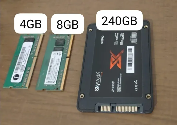 SSD 240 GB Memória DDR4 8+4 GB