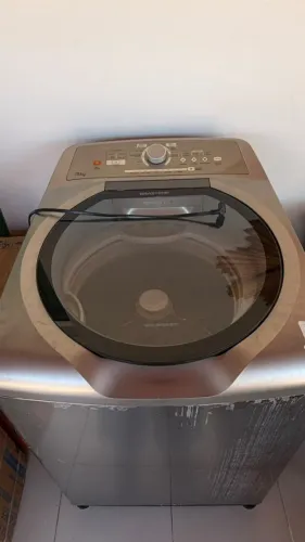Máquina de Lavar Brastemp 15kg Titanium - Tampa de Vidro