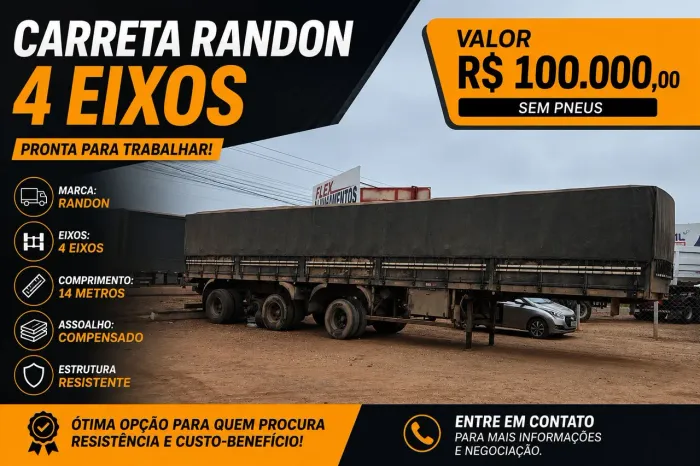 Carreta Randon 4 eixos 14mts