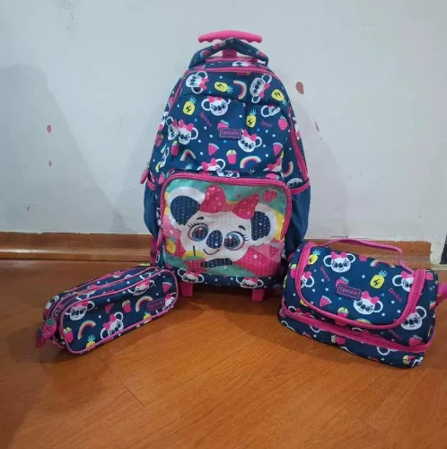 Kit Mochila Infantil com Rodinha + Lancheira Térmica Spector Coala - Pouco Uso<br>