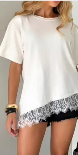 Blusa feminina assimétrica 