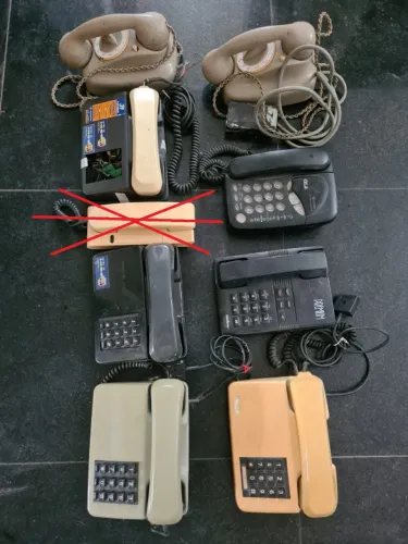 8 Telefones Antigos - Intelbras Telemec Fonecom Kyocera e Ramal