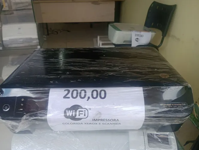 Impressora Wi Fi Colorida Com Xerox e Scanner Hp Deskjet Ink advantage 3546 cartucho Preto