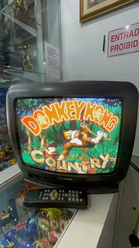 Tv crt tubo retrogamer 14 Pol Gradiente Gt-1433c Colorida Rarissima