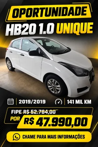 Hyundai HB20 Unique 1.0 Flex 12V Mec. 2019