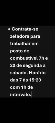 Vaga de emprego zeladora