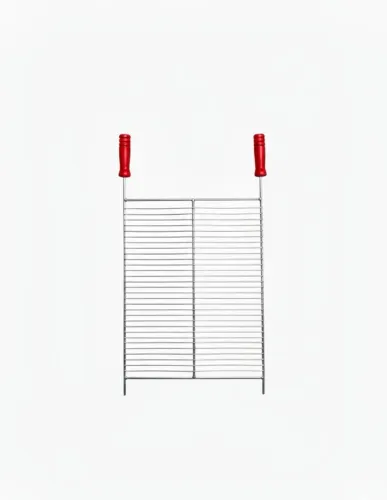 Grelha Para Churrasco Em Aço Galvanizado 50x60 Cabo Madeira