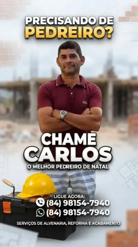 PEDREIRO DISPONÍVEL