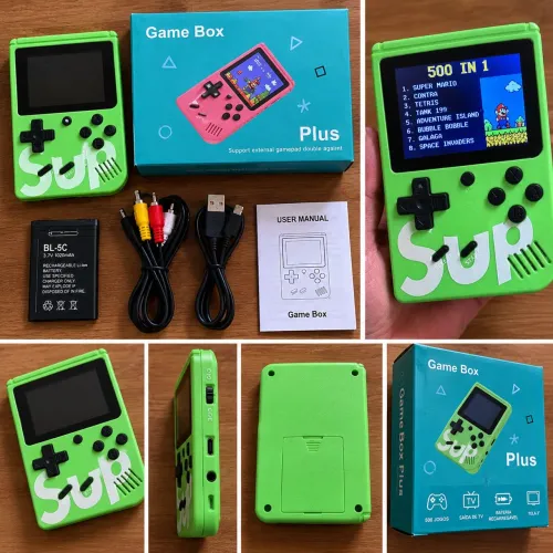 MINI GAME SUP GAME BOX PLUS - 500 JOGOS - VERDE