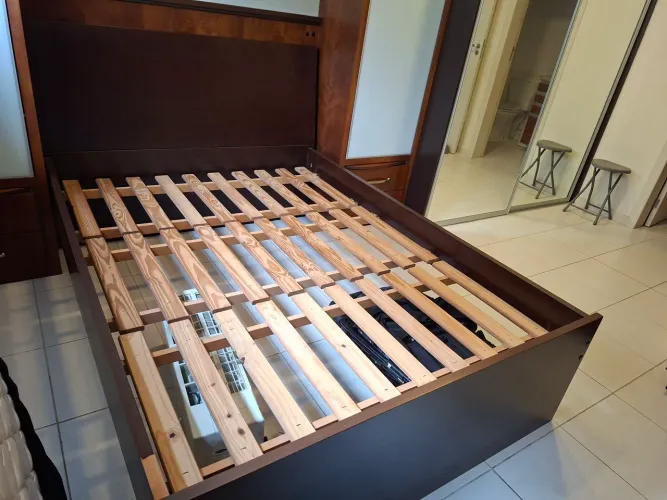 Cama casal madeira maciça