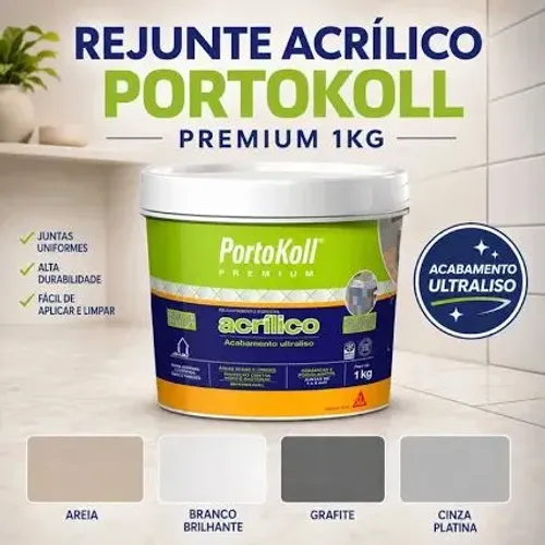 Rejunte porkoll cinza platina