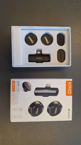 Microfone de lapela sem fio para celular Android