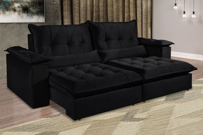 Sala sofá retrátil e reclinável 230 cm 