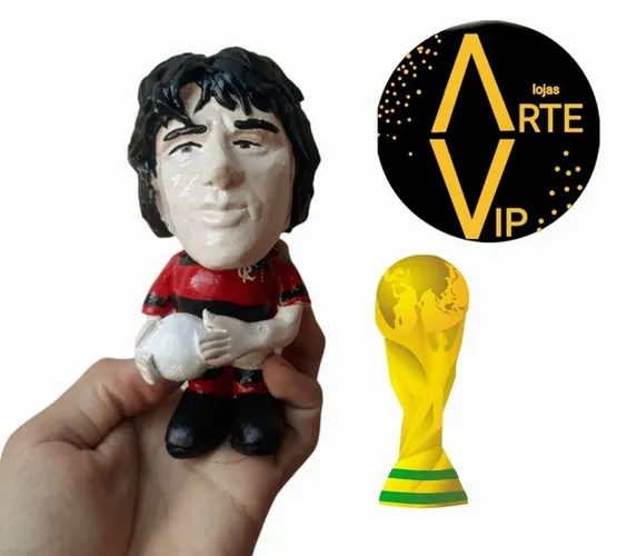 Boneco jogador de futebol action figure Zico flamenguista ou Brasileirão 