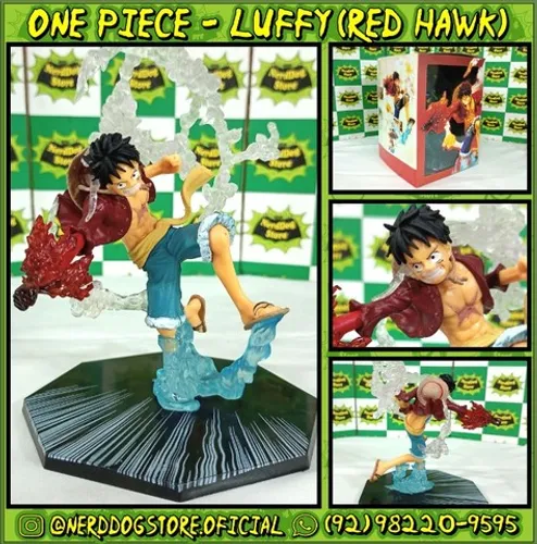 Action Figure Luffy Gear Second Red Hawk - One Piece Akuma no Mi Gomu - NerdDog Store