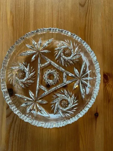 Antiga Tigela Cristal | Bohemia | Antiguidades