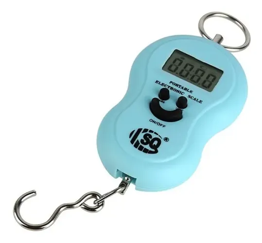 balança digital para pesa mala  portatil mão 50kg sq3314- azul