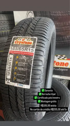 Pneu crystone 185/65/15 (borracha Vipal)