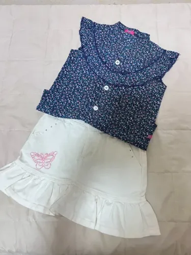 Conjunto saia da barbie e blusa 8 anos